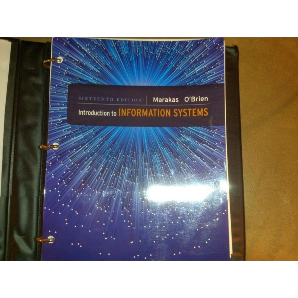 Introduction to Information Systems Loose-Leaf Textbook Great Shape